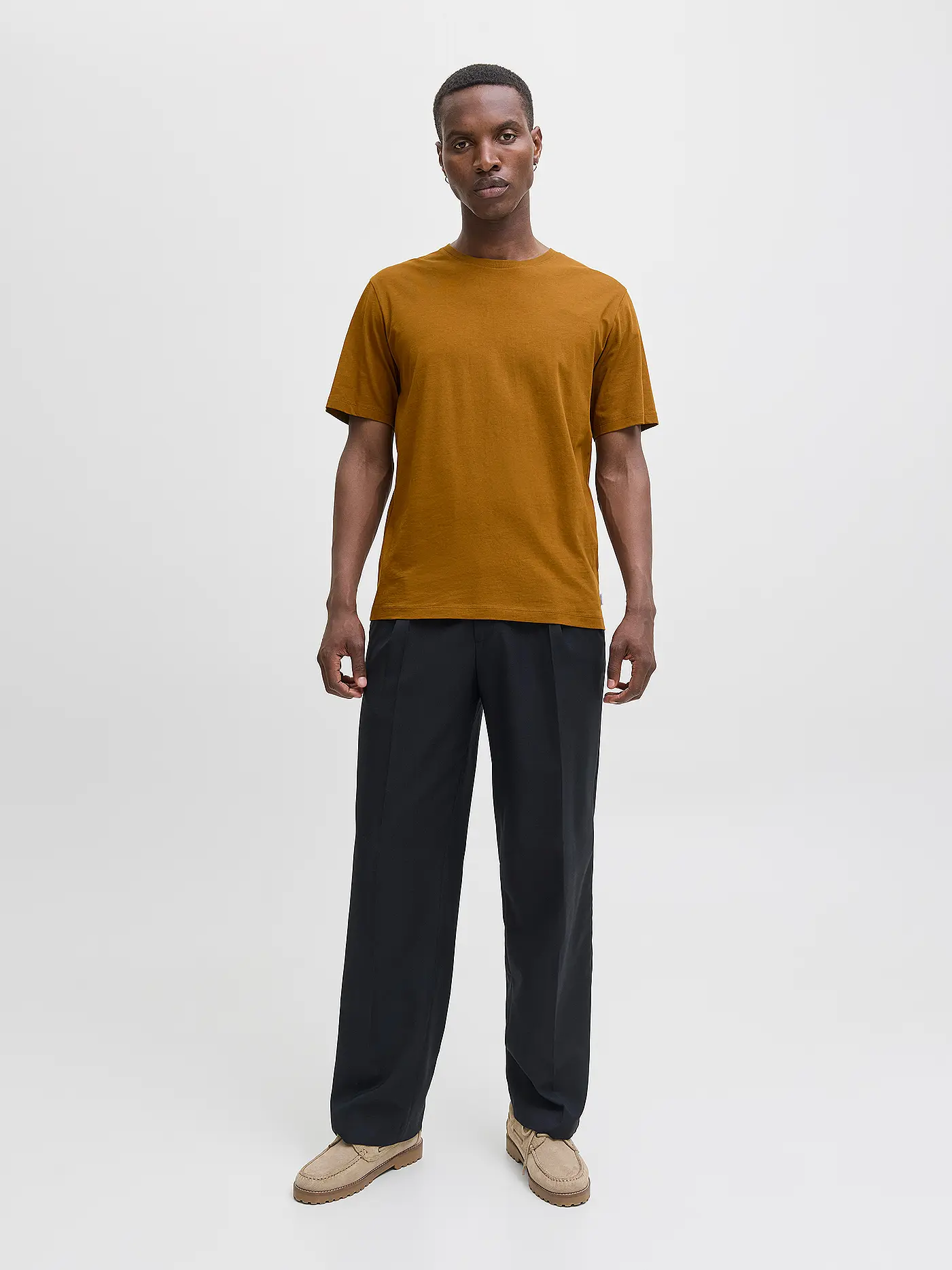 JACK & JONES | T-Shirt Slim Fit "JJEORGANIC" | hellbraun